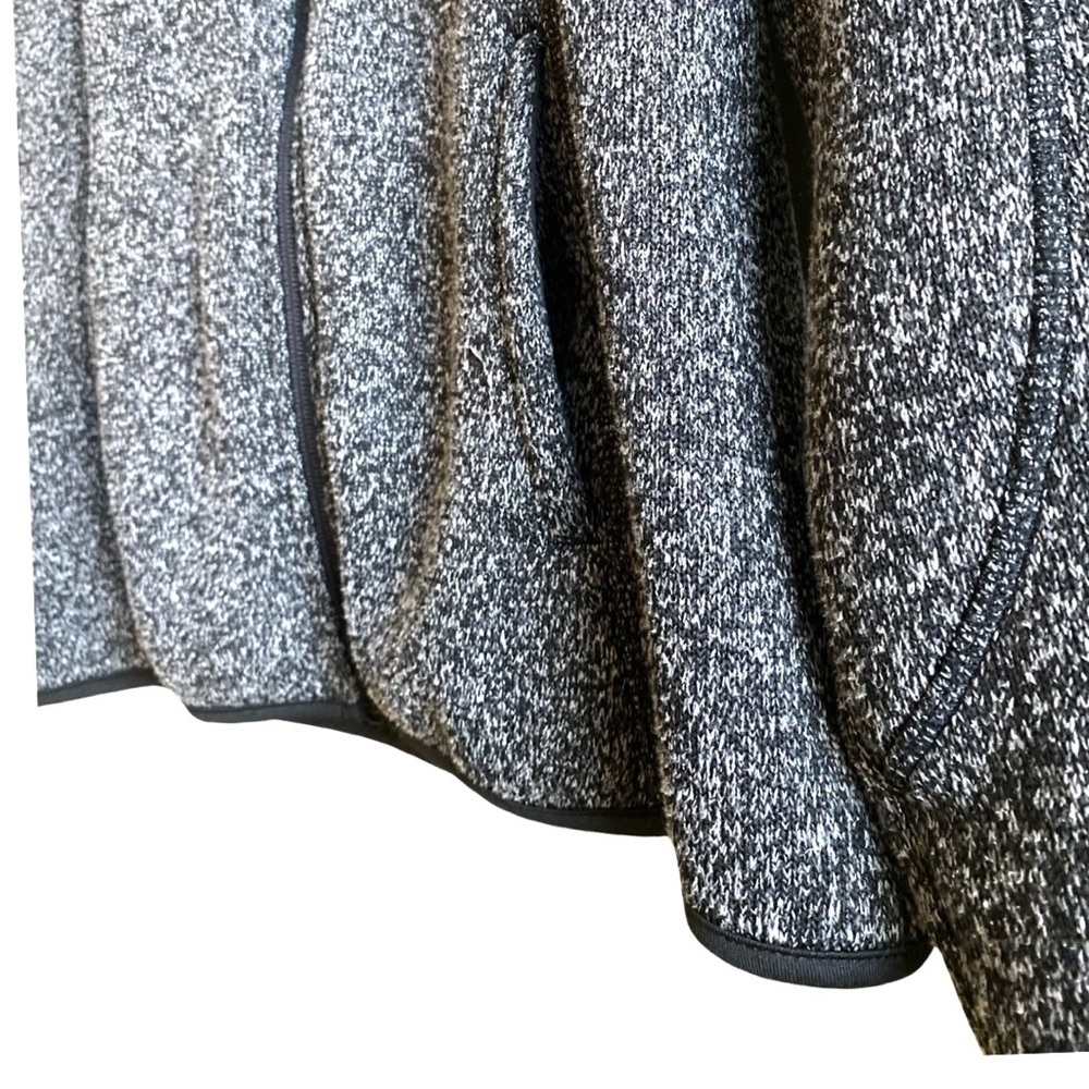 Swiss Tech Women’s Jacket 12/14 Knit Fleece Lined Full Zip Pockets Gray Black - Picture 3 of 8